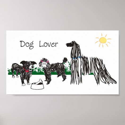 Affiche pour amateur de chiens (Devant)