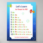 Affiche pour apprendre à compter jusqu'à 10 pour l (Devant)