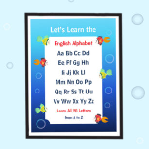 Affiche pour apprendre l'alphabet aux enfants