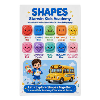 Affiche pour apprendre les formes - Graphique de 1