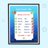 Affiche pour apprendre les mois de l'année pour le