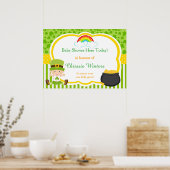 Affiche pour Baby Shower Fille St Patricks (Cuisine)