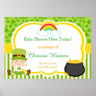 Affiche pour Baby Shower Fille St Patricks