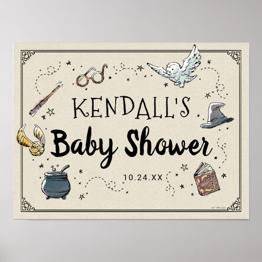 Affiche pour Baby Shower Harry Potter (Devant)