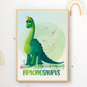 Affiche pour chambre d'enfant Brachiosaure - Impre