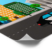 Affiche pour chambre d'enfants de voiture de polic (Coin)