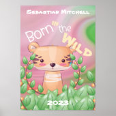 Affiche pour chambre d'enfants « Né dans la nature (Devant)