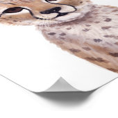 Affiche pour enfants de jeune guépard mignon perso (Coin)