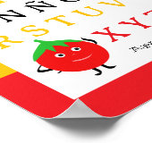 Affiche pour enfants de l'alphabet espagnol Tomate (Coin)