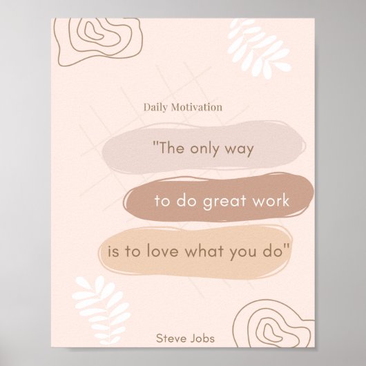 affiche pour la motivation quotidienne (Devant)