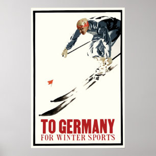 Affiche pour l'Allemagne Sports d'hiver Saut à ski