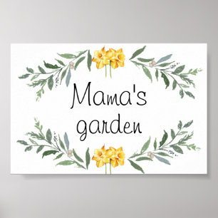 Affiche pour le jardin de maman