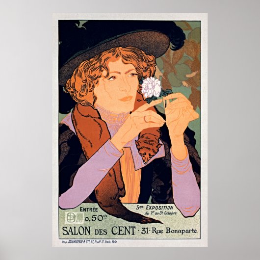 Affiche pour le Salon des Cent par Georges de Feur (Devant)