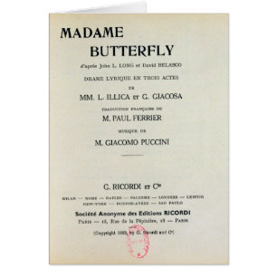 Affiche pour Madame Butterfly par Giacomo
