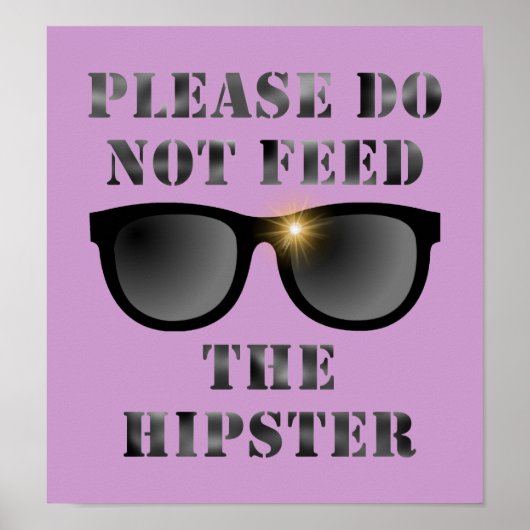 Affiche pour nourrir l'Hipster (Devant)