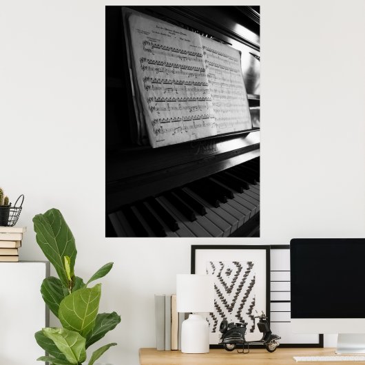Affiche pour piano (Bureau à domicile)