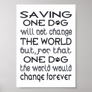 Affiche pour sauver un chien