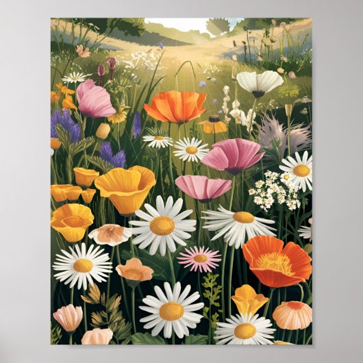 Affiche Prairie Fleurie – Illustration Botanique C (Devant)