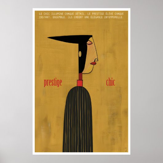Affiche Prestige Chic Femme Abstraite Moderne – (Devant)