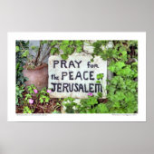Affiche "Priez pour la paix de Jérusalem" (Devant)