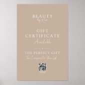 Affiche promotionnelle de certificat-cadeau de sal (Devant)