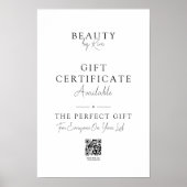 Affiche promotionnelle de certificat-cadeau de sal (Devant)