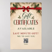 Affiche promotionnelle de certificat-cadeau de sal (Devant)