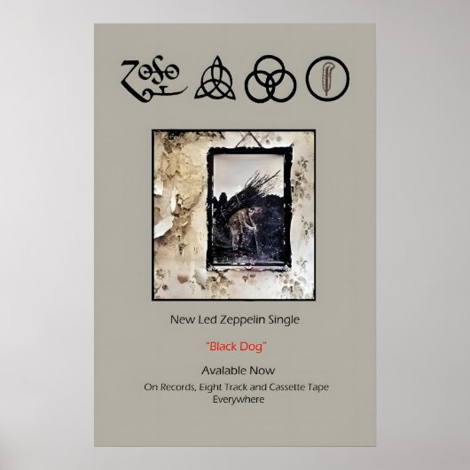 Affiche promotionnelle de Led Zeppelin Four 1971 P (Devant)