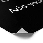 Affiche promotionnelle noire | Logo d'entreprise p (Coin)