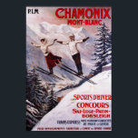 Affiche promotionnelle ski<br><div class="desc">Chamonix Mont-Blanc,  France - Poster promotionnel de ski - Chamonix Mont-Blanc,  France a été créé en 1900. Cette image représente des scènes de Chamonix Mont-Blanc,  France.</div>