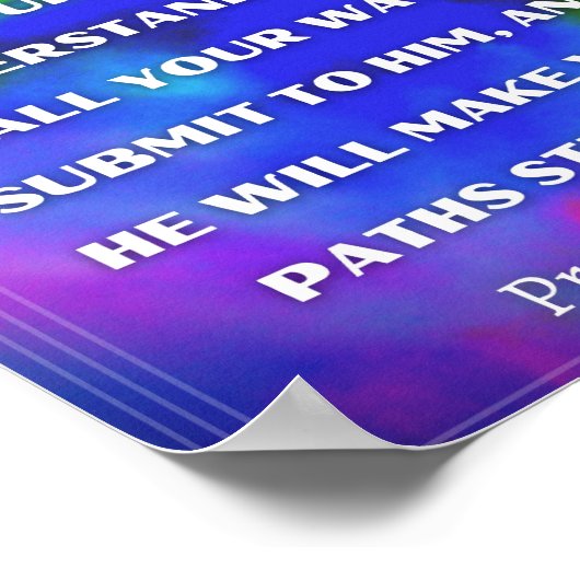 Affiche Proverbes 3:5-6 (Coin)