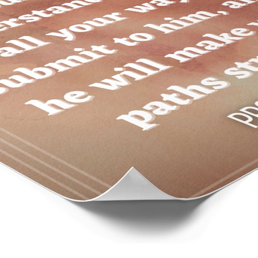 Affiche Proverbes 3:5-6 (Coin)