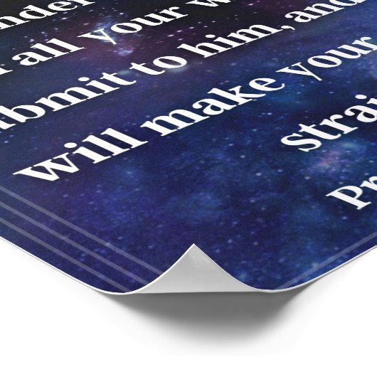 Affiche Proverbes 3:5-6 (Coin)