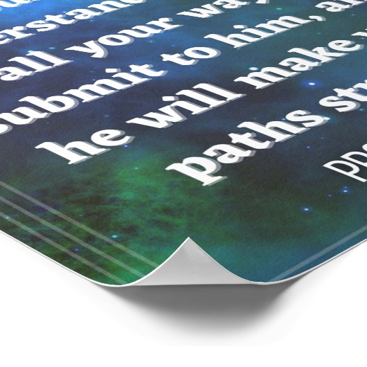 Affiche Proverbes 3:5-6 (Coin)