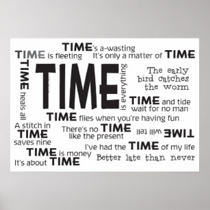 Affiche - proverbes de temps
