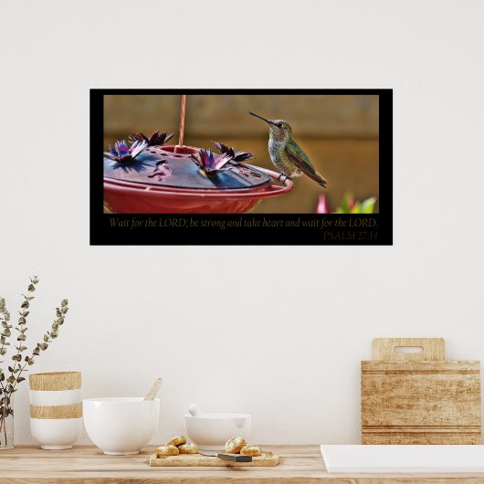 Affiche PSALM 27:14 (Cuisine)