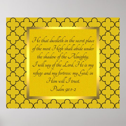 Affiche Psaume 91:1-2 (Devant)