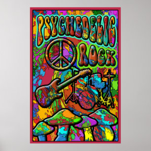 Affiche psychédélique de roche