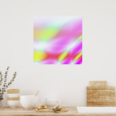 Affiche psychédélique rose pastel de 52x52 ou moin (Cuisine)