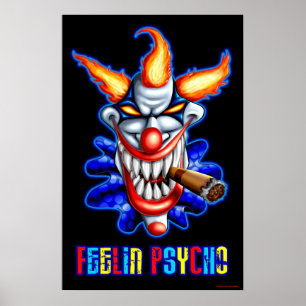 Affiche psychopathe de clown