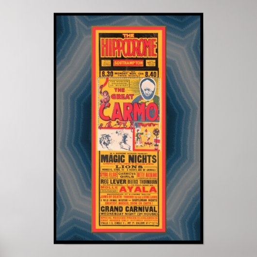 AFFICHE PUBLICITAIRE 1933 MAGICIEN ETC (Devant)