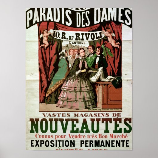 Affiche publicitaire "Au Paradis des Dames" (Devant)