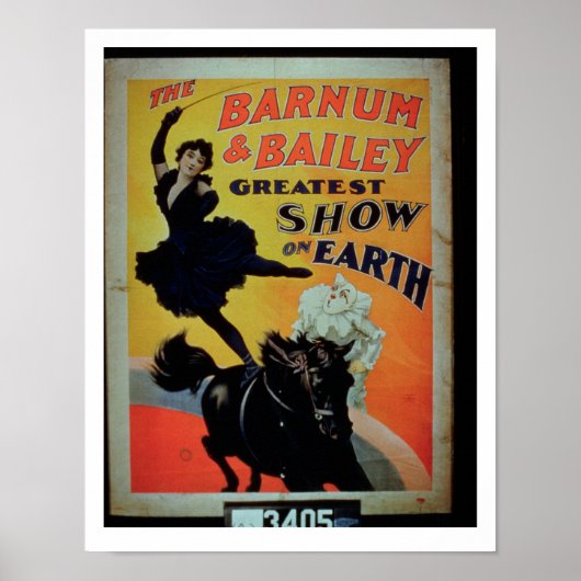 Affiche publicitaire 'Barnum and Bailey Greatest (Devant)