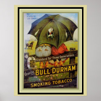 Affiche publicitaire - Bull Durham Tabagisme