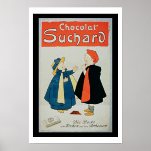 Affiche publicitaire 'Chocolat Suchard' (illuminé