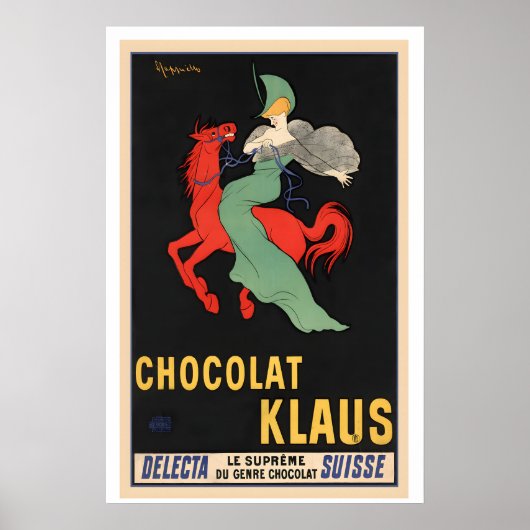 Affiche publicitaire Chocolate Klaus par Leonetto (Devant)