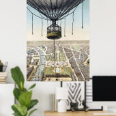 Affiche publicitaire de ballon à air chaud (Bureau à domicile)