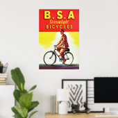 Affiche publicitaire de bicyclette britannique des (Bureau à domicile)