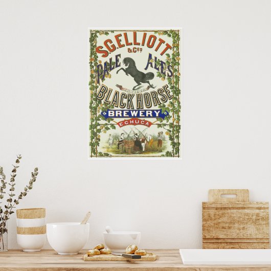 Affiche publicitaire de la brasserie australienne (Cuisine)