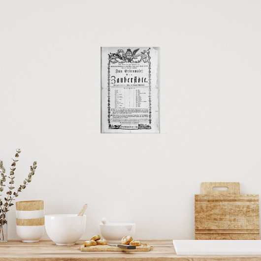 Affiche publicitaire de "La Flûte magique" (Cuisine)